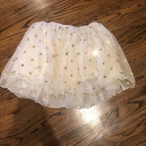 Gold polka dot skirt sequin sz 9 10